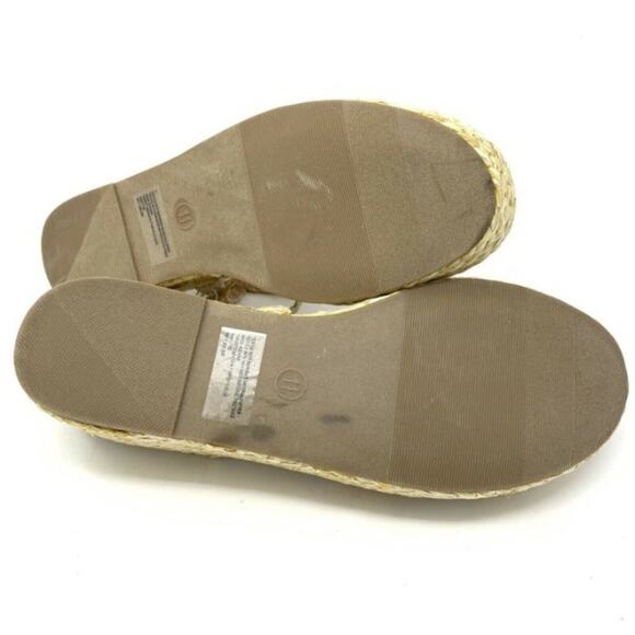 A New Day Luisa Natural Woven Straw Wedge Sandals Strappy Women's Size 11 - Picture 6 of 7